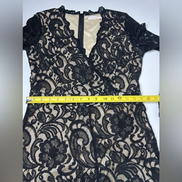 Blu Pepper Bohemian Black Lace Long Sleeve Romper size L - Picture 14 of 15